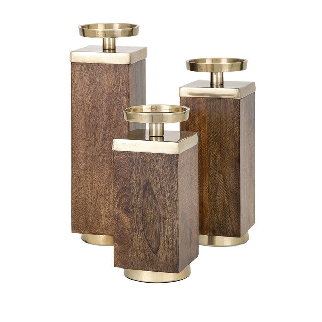 Concepts Eden Wood Candleholders by Connie Wood