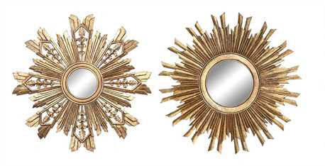 Classic Golden Arrows Sunburst Mirror Set