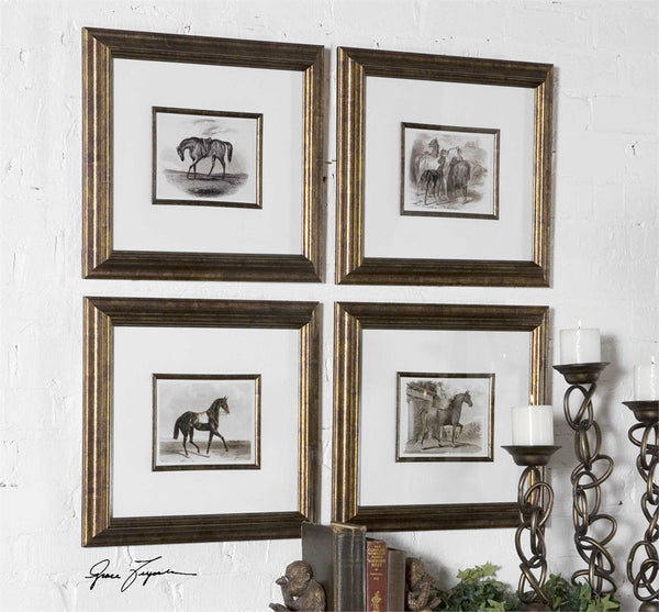 For the Love of Horses, Wall Art, Set of 4