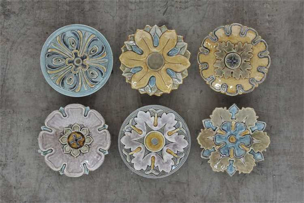 Palazzo Glazed Terracotta Wall Plates Set