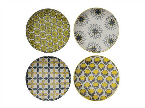 Spring Stoneware Plates, Set of 4