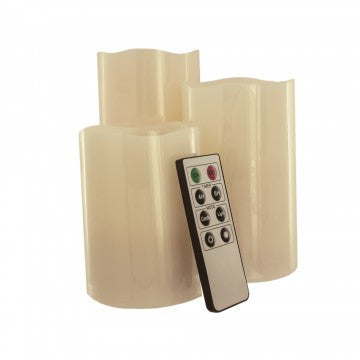 Vanilla Scented Flameless Candles Set with Remote
