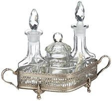 Baker Brass and Glass Table Set